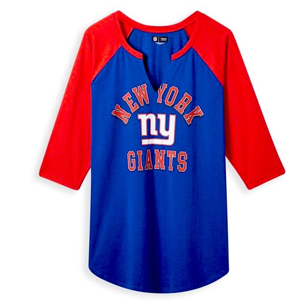 Torrid NFL New York Giants Classic Fit Long Sleeve Raglan Tee